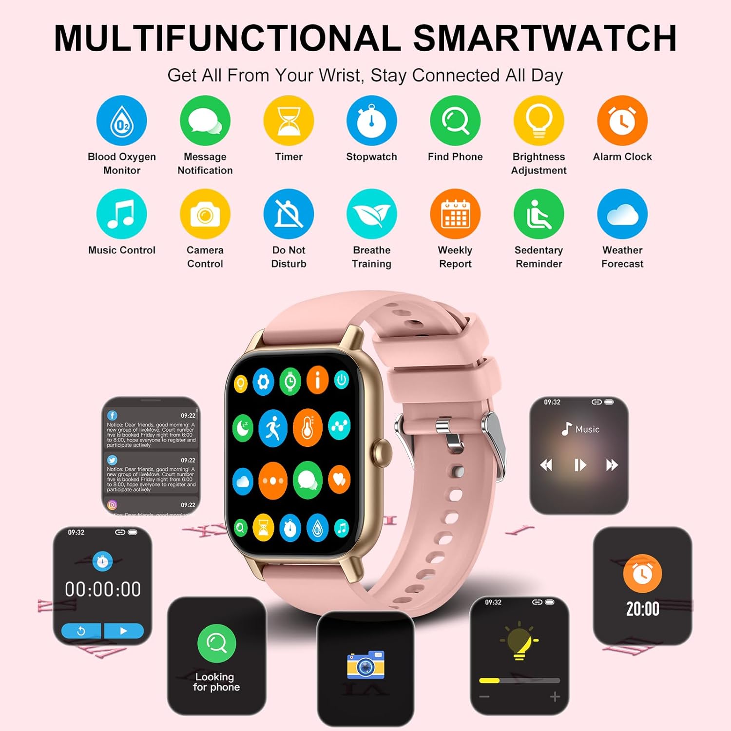 Smartwatch Pro Unisex (With App) - For All Ages