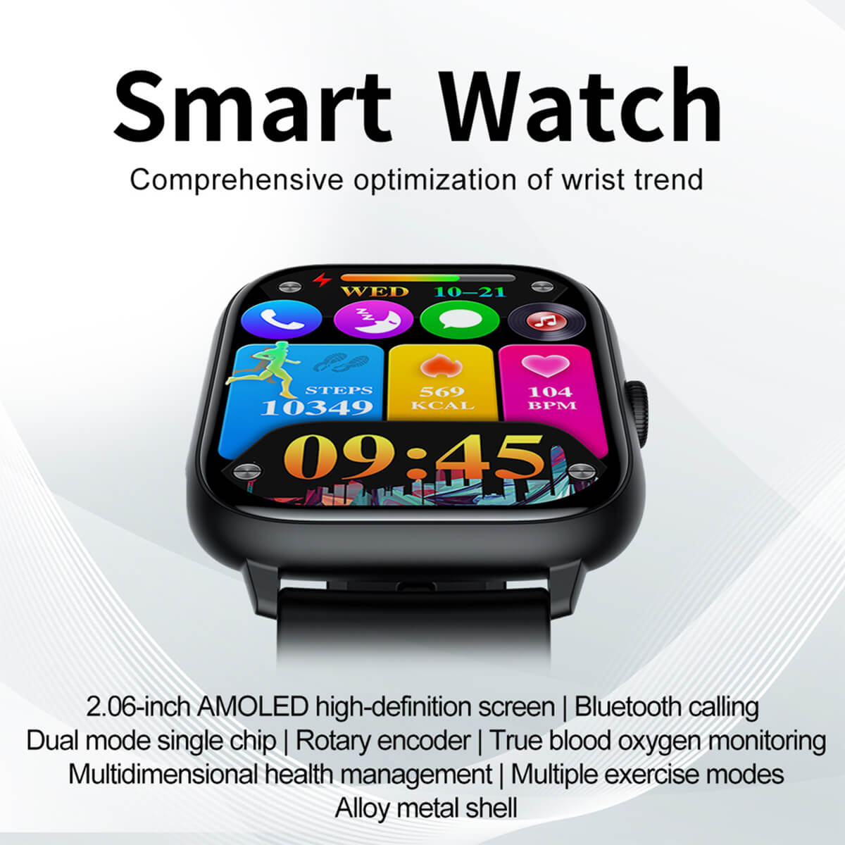 Smartwatch Ultra Pro - Ultimate Health Fitness Tracking | AMOLED 2.06"