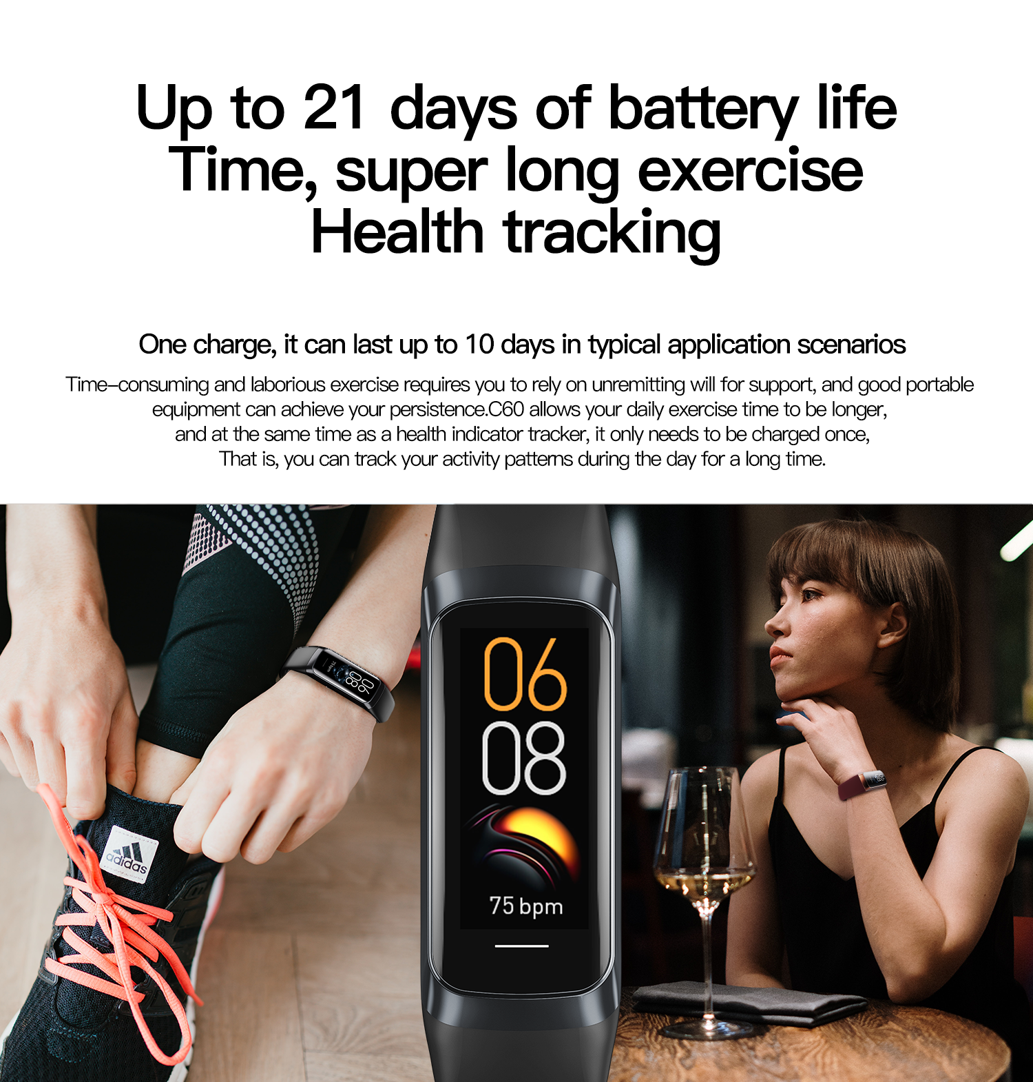 Fit Pro + Smart Health Fitness Activity Tracker | AMOLED 1.1"